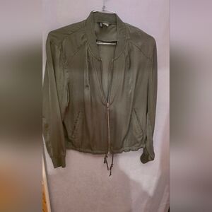 Divided Olive Green Women's Bomber Jacket